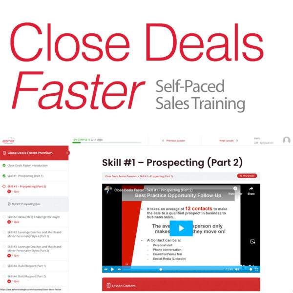 Close Deals Faster - Self-Paced Online Sales Training